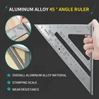 7-дюймовая треугольная зеркальная квадратная линейка для столярных работ, маркировочная линейка, угломер из алюминиевого сплава, измерительные инструменты