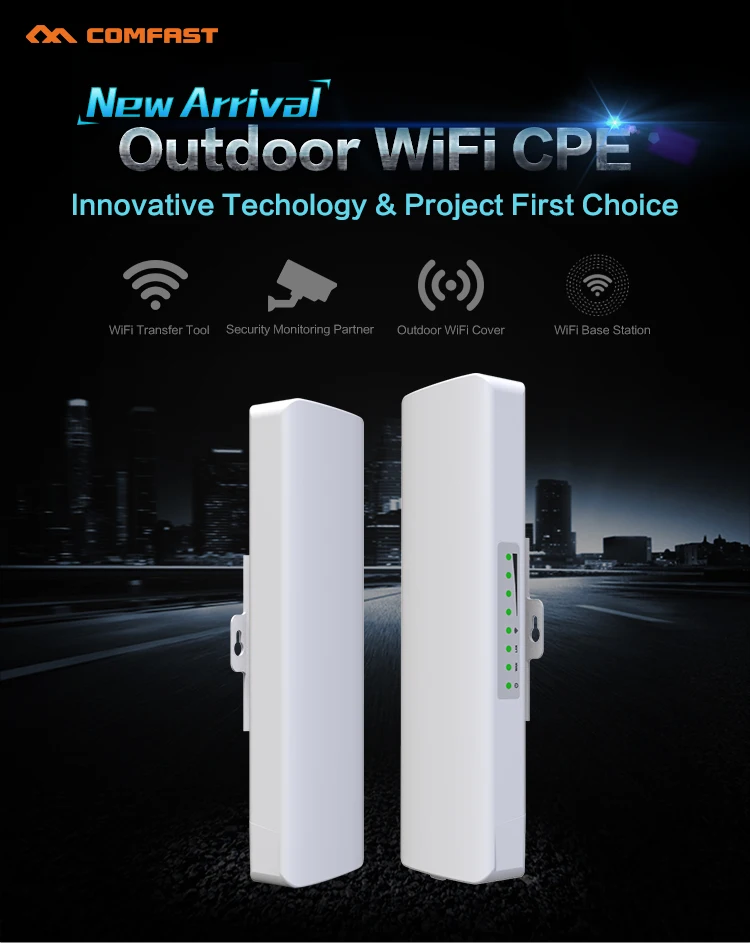 COMFAST 150 Мбит/с CF E214N Открытый CPE 2 4 г wifi мост 3 км чип расширитель для часов приемник
