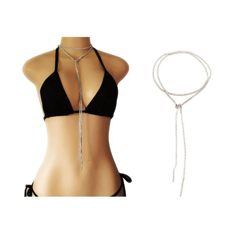 Лаконичное ожерелье с глубоким вырезом для ночного клуба летнее украшение груди