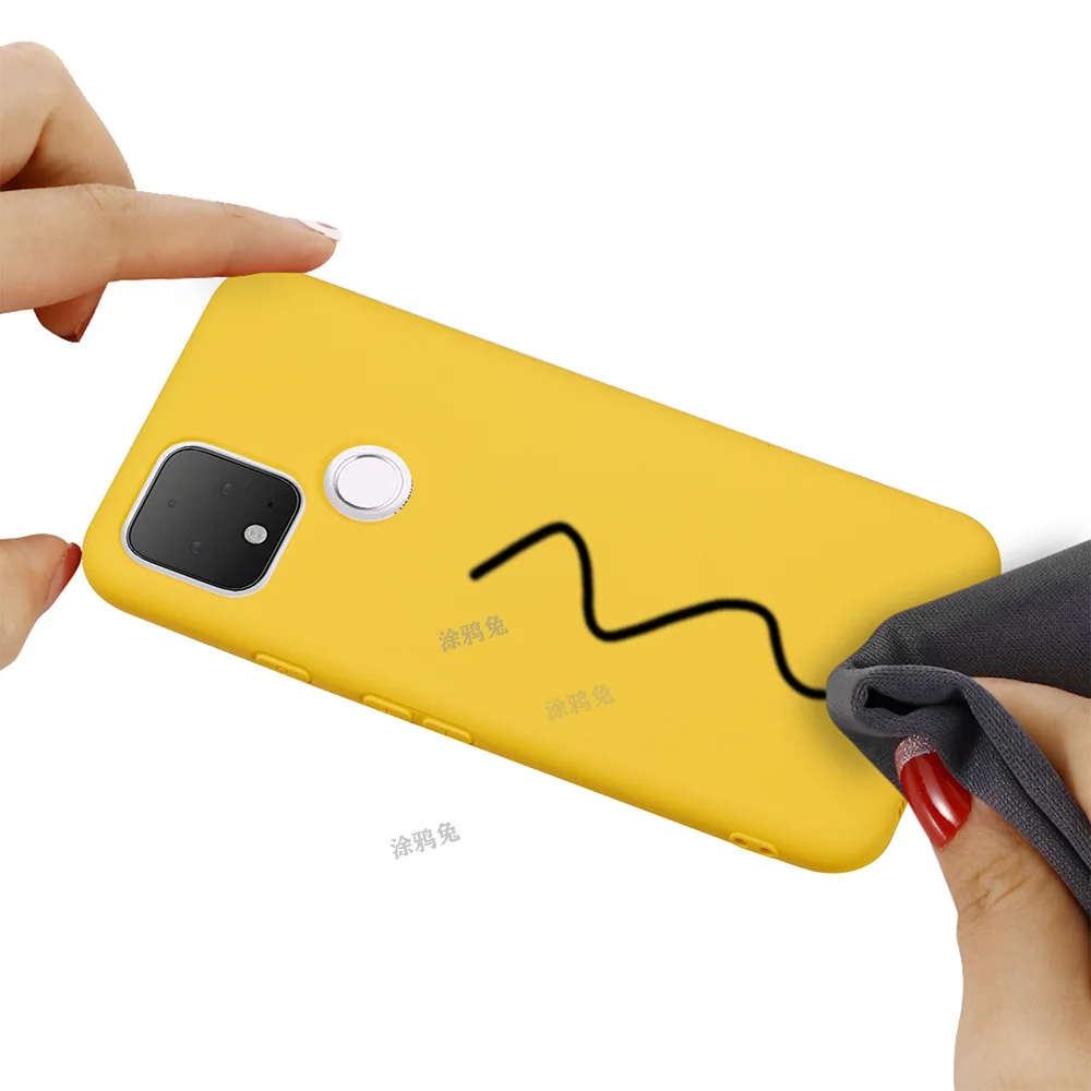 Liquid Silicone Case For Google Pixel 4a Soft Gel Rubber Protective Cover Pixel4a 5G | Мобильные телефоны и аксессуары