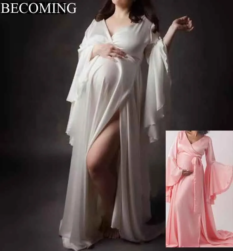 Платье для беременных фотосъемки сексуальные макси белые платья Большие размеры