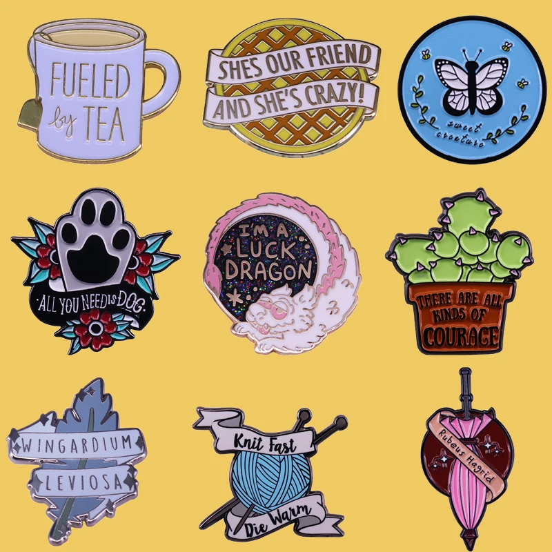 

SP515 Plant Pins Hard Enamel Pins Women's Badge Backpack Collar Lapel Pin Fashion Jewelry Kids gift 1pcs