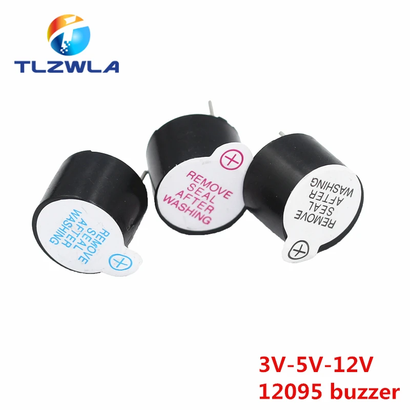 

10PCS 12095 Active Buzzer Alarm 3V 5V 12V 12*9.5mm Sounder Speaker Buzzer