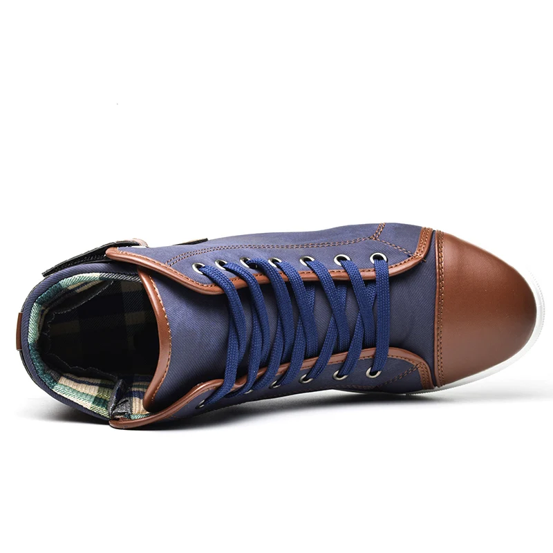 2021 новая модная обувь с высоким берцем для мужчин парусиновая мужская