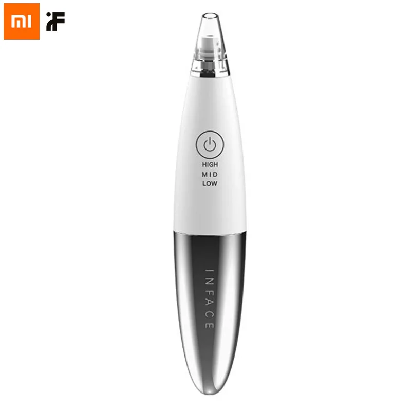 Белый Xiaomi Mijia InFace Электрический аппарат для удаления черных точек, аппарат для косметологии, чтобы мыть поры, очиститель - Цвет: Белый