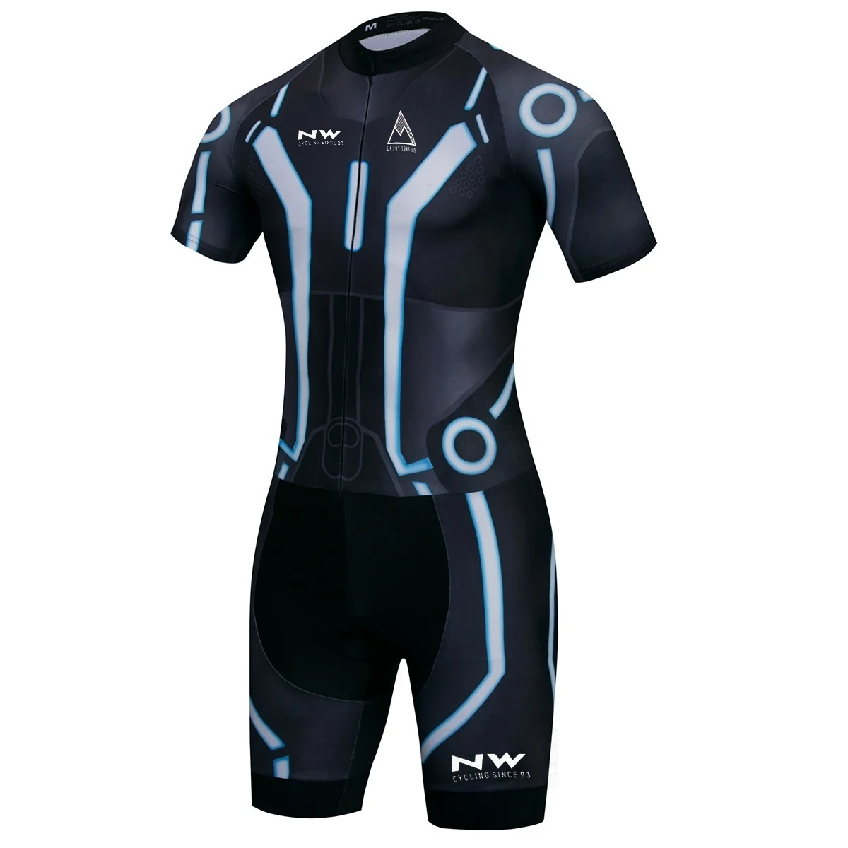 

Lepiny Men Cycling Clothing Jersey Set Short Sleeve Team Breathable Uniform Road Bike Black Blue 2 Color