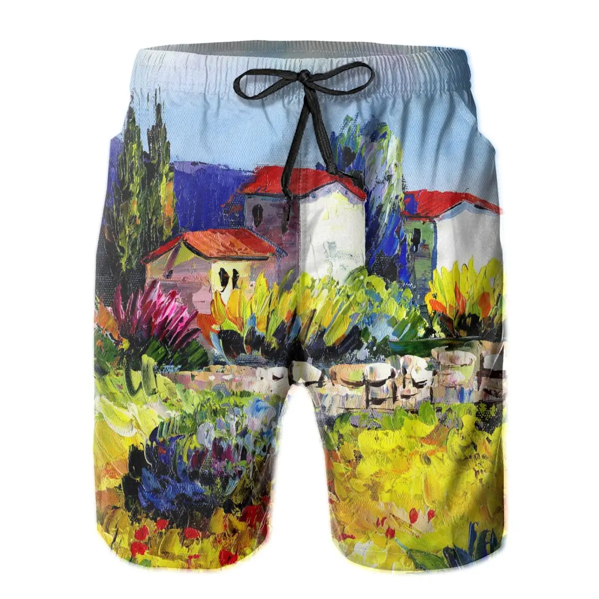 

Mens Swim Shorts Trunks Flower Cityscape Color, Autumn Beach Board Shorts Swimming Swimsuits Mens Running Sports Surffing shorts