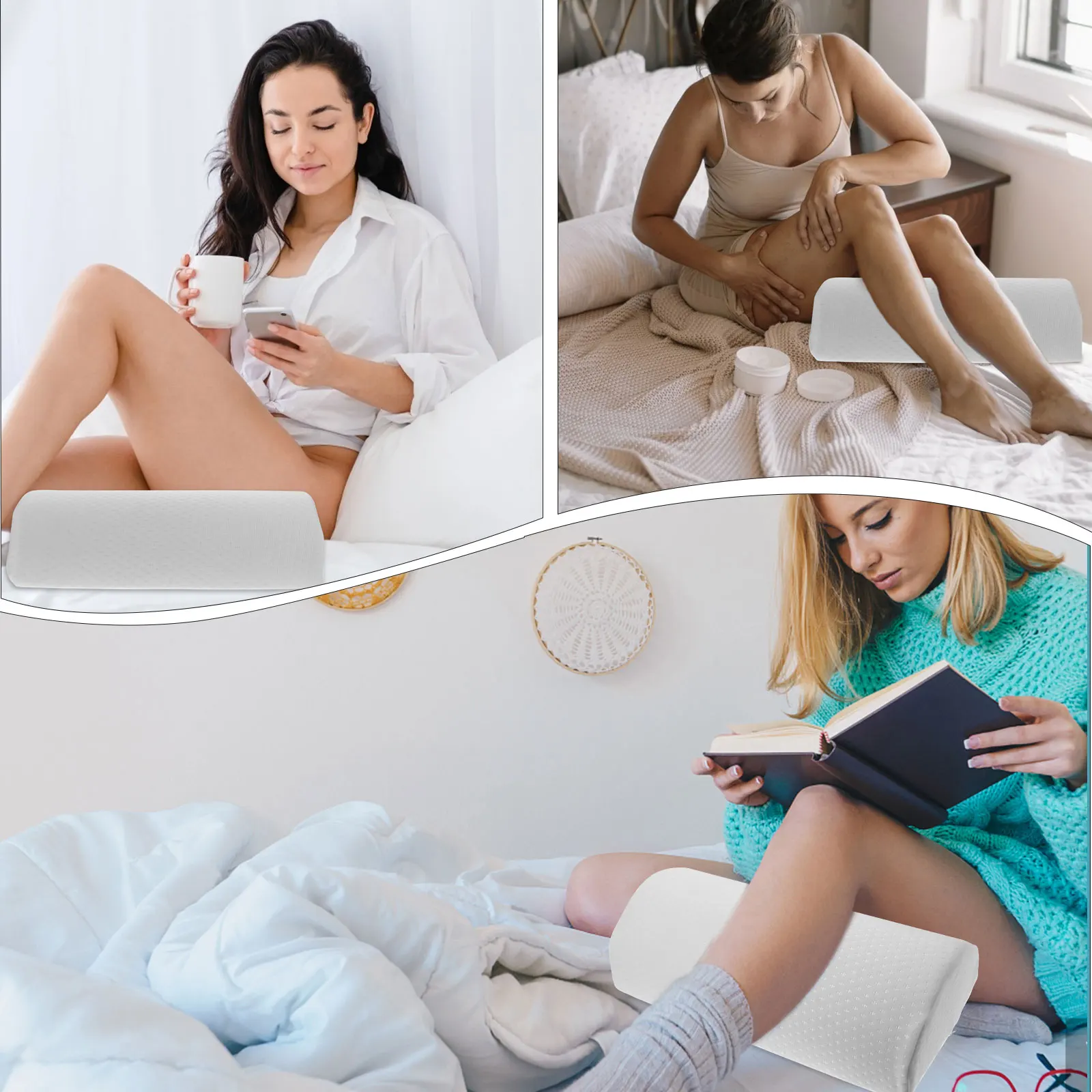 

1 Pc Household Pillow Durable Knee Cushion Convenient Back Cushion (White)