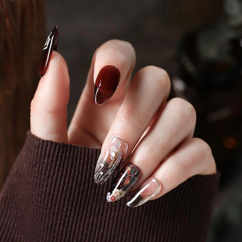 2020 Горячие DIY 3D наклейки для ногтей клейкие Инструмент Бабочка изображение тату