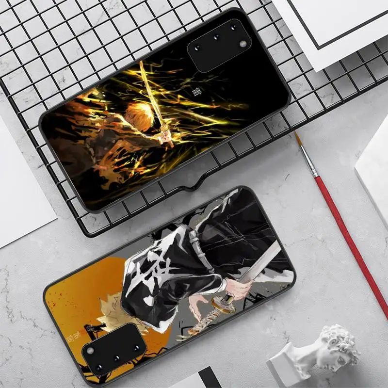 

YNDFCNB Demon Slayer Agatsuma Zenitsu Phone Case for Samsung S10 21 20 9 8 plus lite S20 UlTRA 7edge