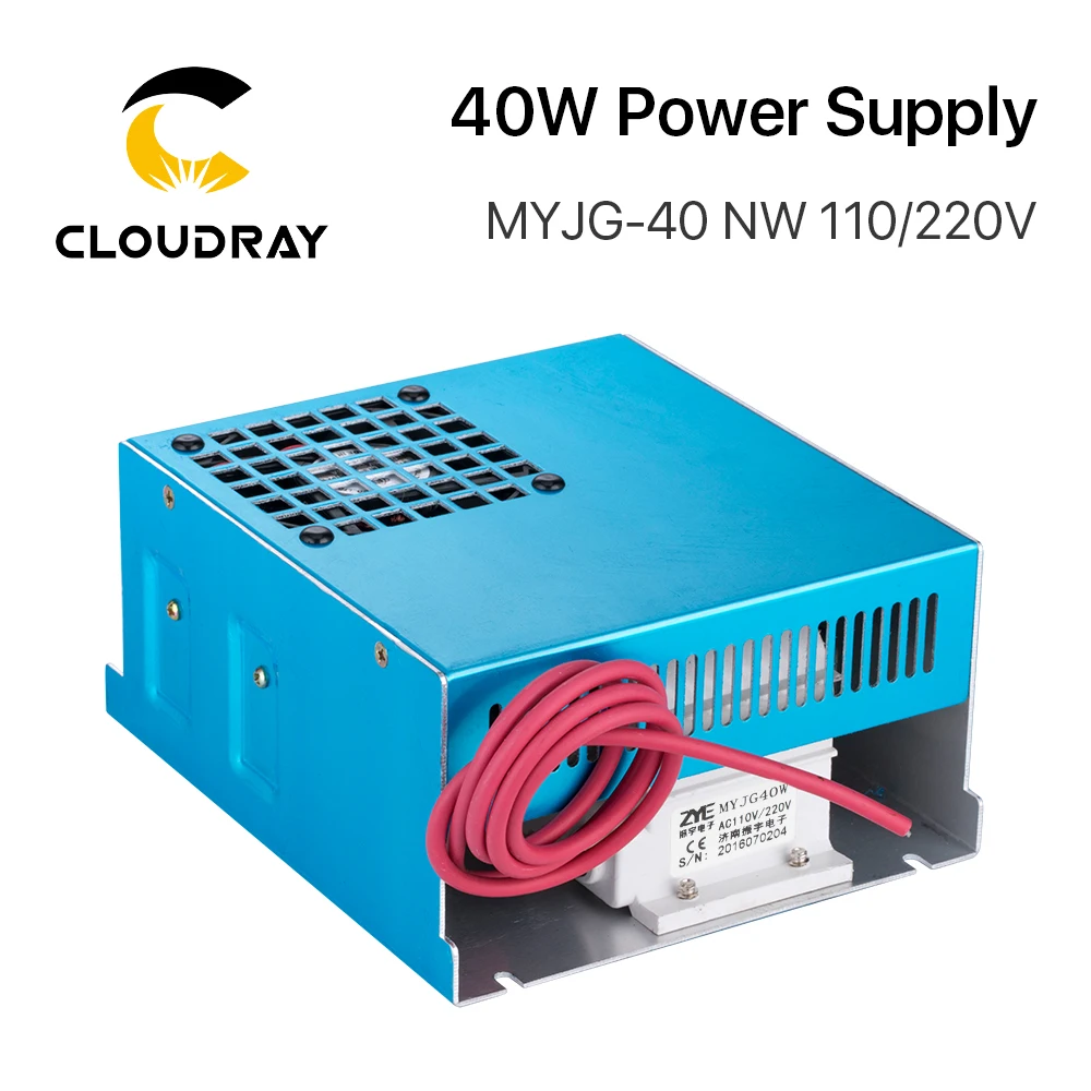 Cloudray 40 Вт CO2 лазерный Питание MYJG 110V 220V для станок лазерной резки и гравировки