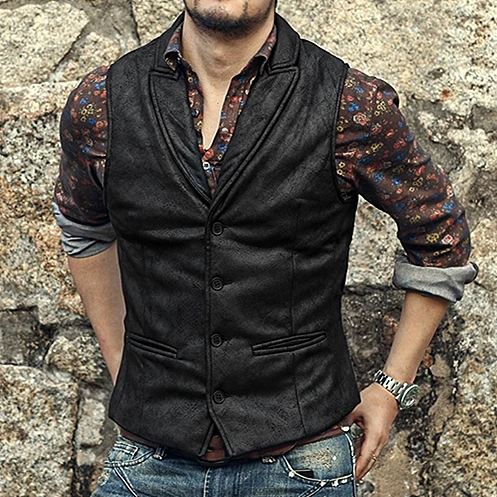 Мужская тонкая куртка с мехом зимний теплый жилет в стиле ретро M52 | одежда