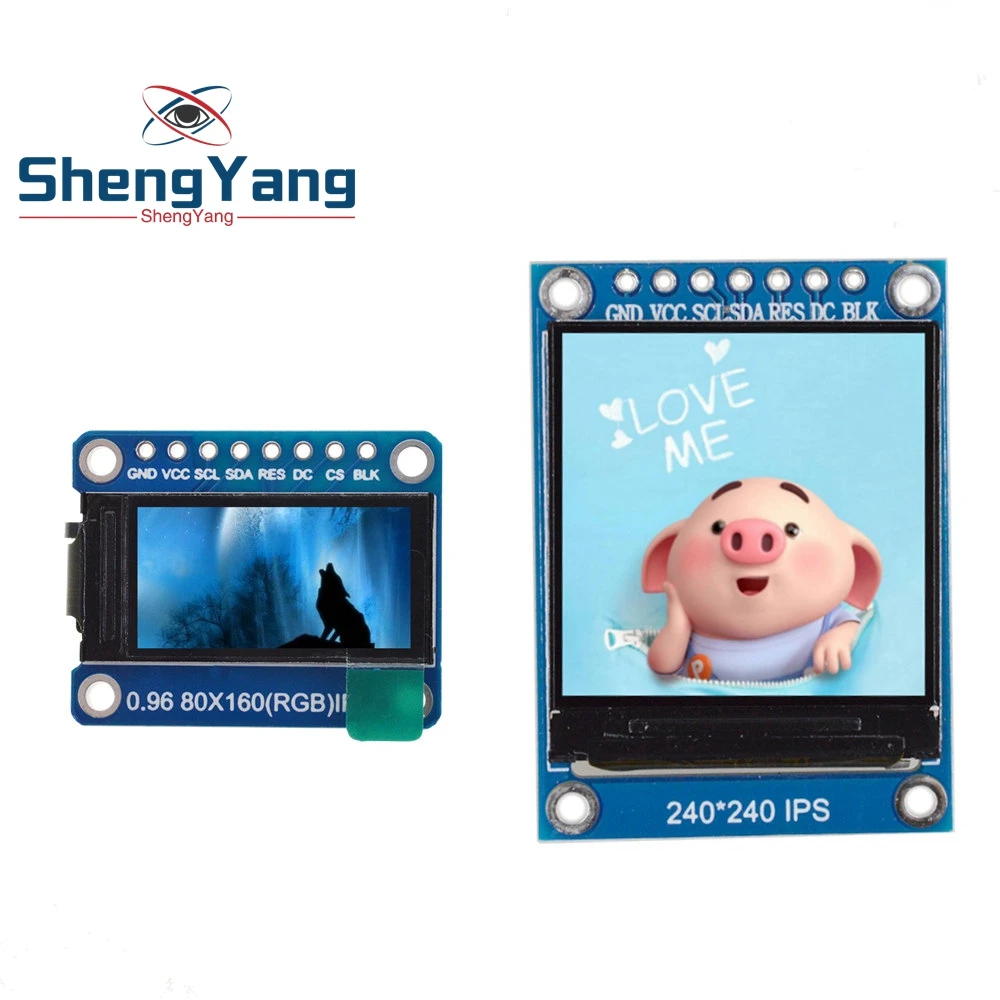 TZT TFT дисплей 0,96/1,3 дюймов ips 7P SPI HD 65K полноцветный ЖК-модуль ST7735 Привод IC 80*160(не OLED) для Arduino