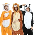 Пижама-кигуруми панда, женская, зимняя, фланелевая