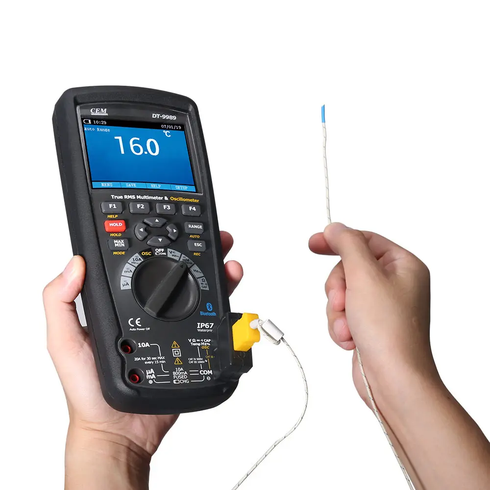 

CEM DT-9989 Professional True RMS Industrial digital Oscilloscope Multimeter Portable with TFT color LCD display