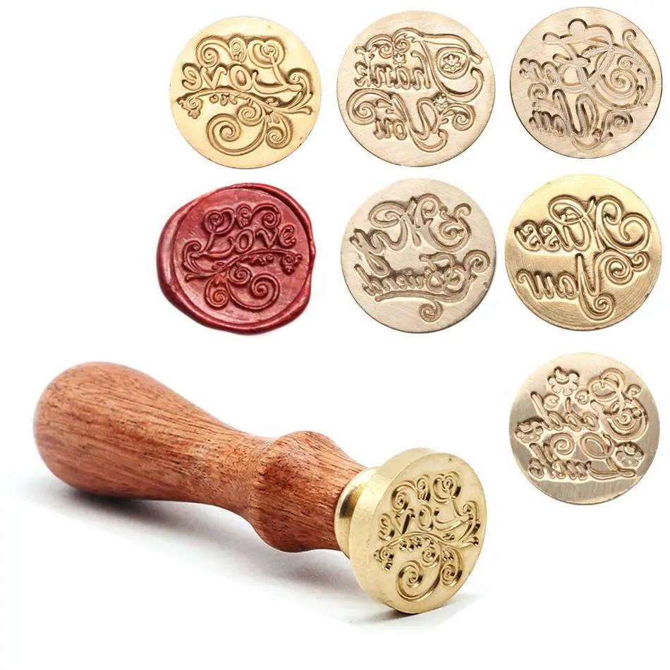 Латунная насадка для воск печать Diy конверт приглашения на свадьбу украшения в
