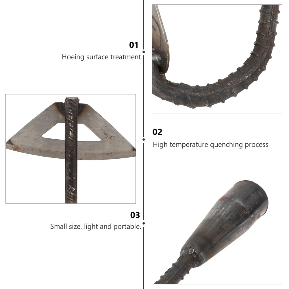 

2Pcs Gardening Hoes Outdoor Farm Tools Weeding Hoes Wasteland Hoes (Gray)