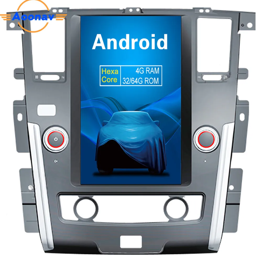 

AOONAV 13.6 inch car GPS Radio GPS navigation for-NISSAN PATROL 2010-2018 multimedia player vertical screen auto Android 9.0