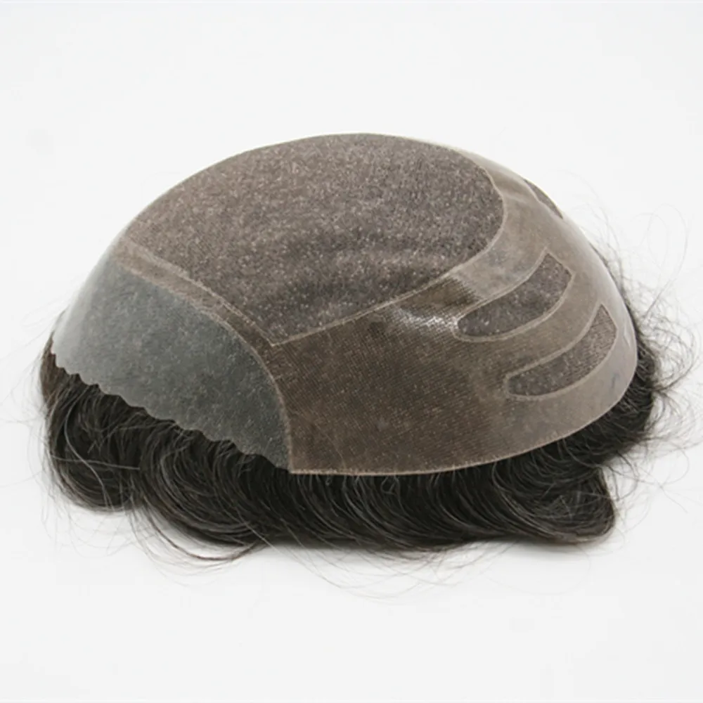 Универсальный монохромный Топ для мужчин парик человеческих волос протез |