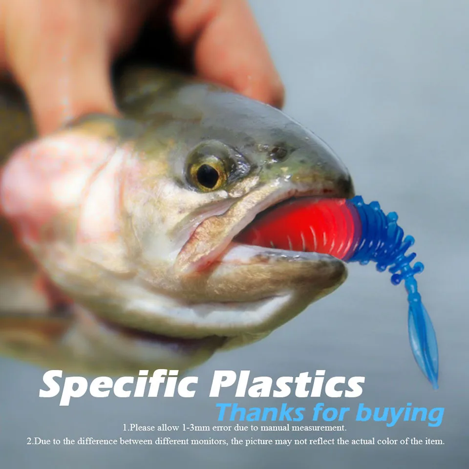

WALK FISH 10pcs Silicone Fishing Soft worm Bait 60mm 1.2g 10 Colors Fishing Lure Artificial Wobblers Attractive Fishing Tackle