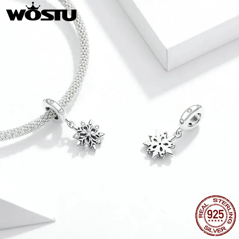 Шарм-Снежинка из серебра 925 пробы для браслета DXC1649 | Украшения и аксессуары