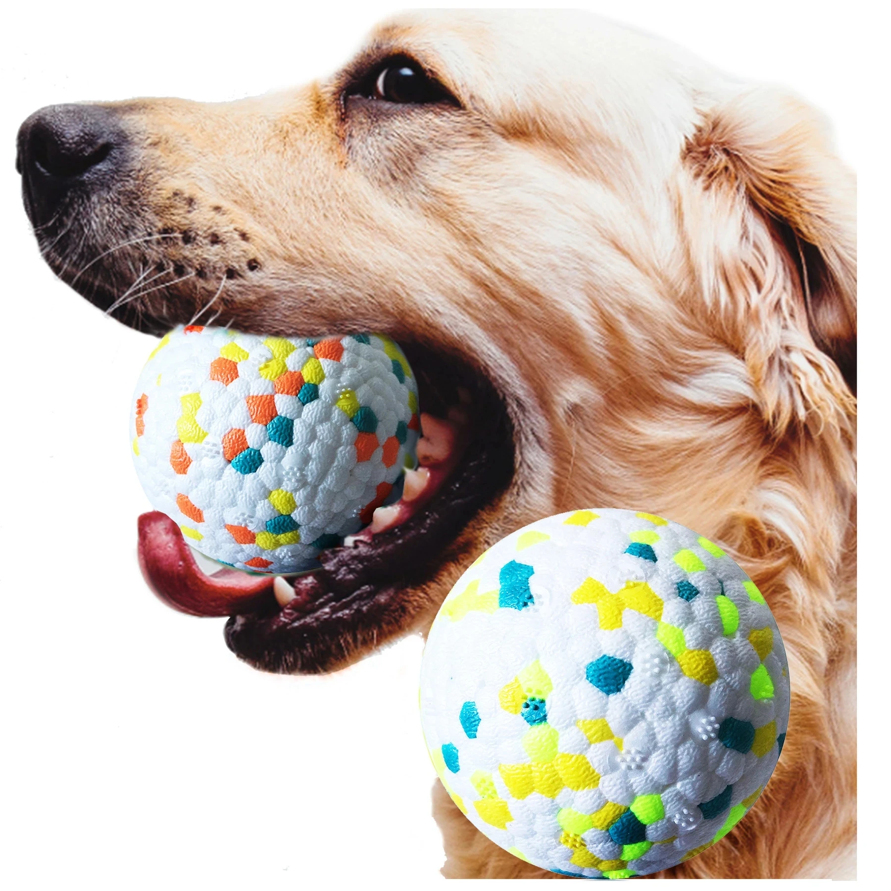 

Dog Ball Toy Bite Resistant Interactive Dogs Fetch ETPU Ball High Elasticity Pet Chew Toys Aggressive Chewers