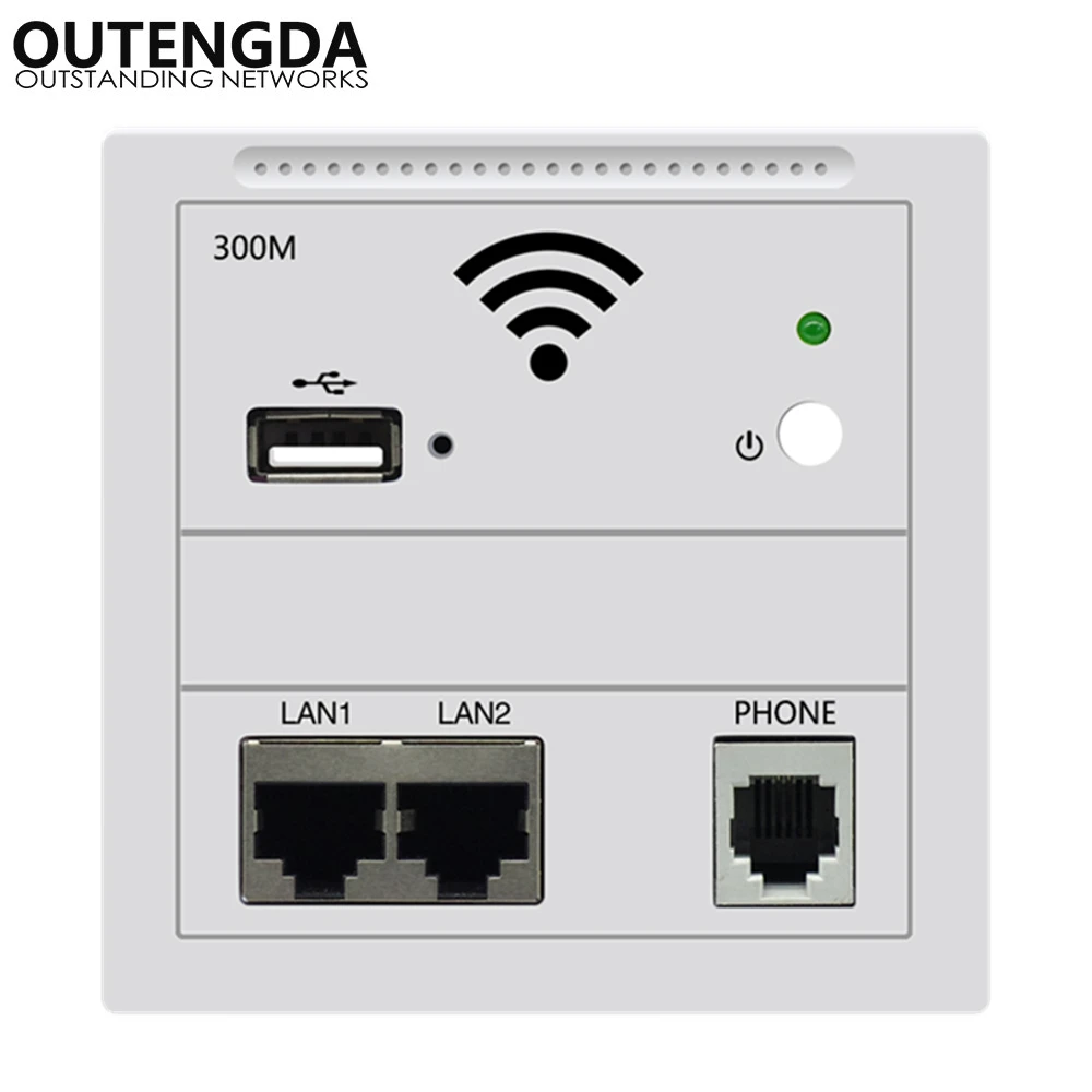 300 Мбит/с в стене AP WiFi точка доступа Беспроводная розетка для отеля Wi Fi проект