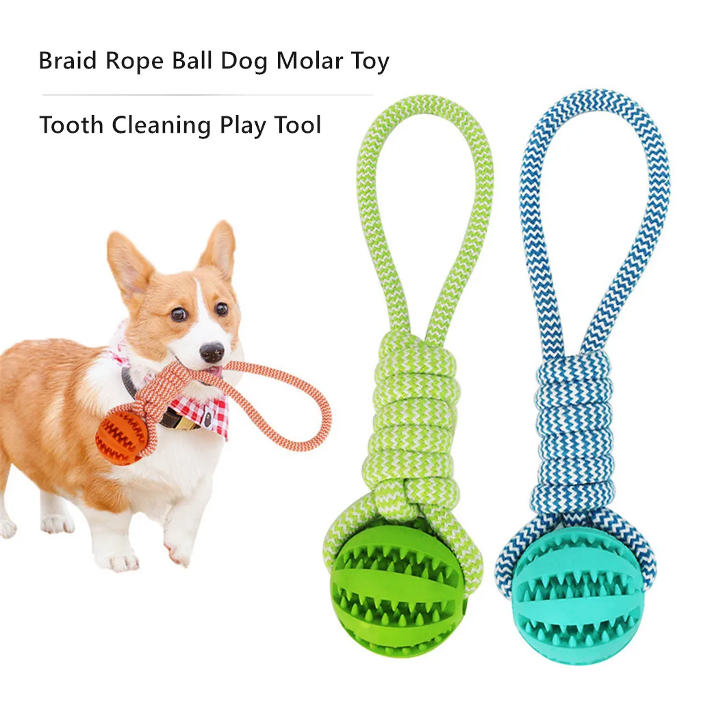 

Pet Tool Braid Rope Ball Pet Dog Pull Molar Toy Tooth Cleaning Training Play Tool Dog Toys Bite Resistant Dog Toys Interactive