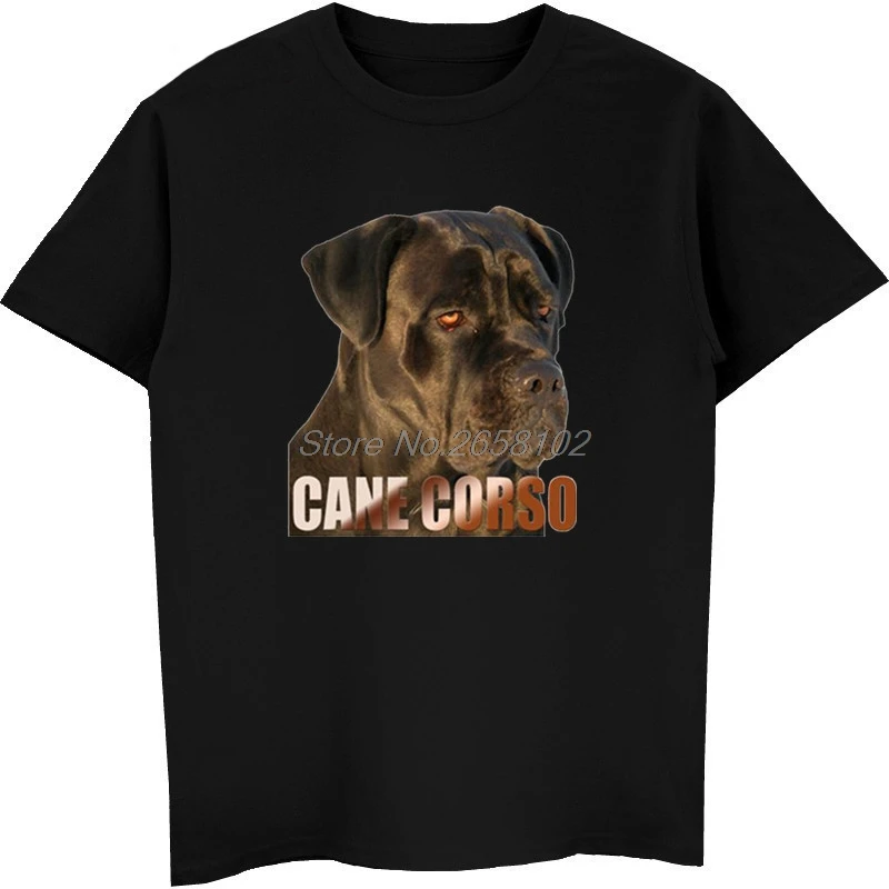 Тростника Корсо Собака печати мужская футболка с коротким рукавом круглым