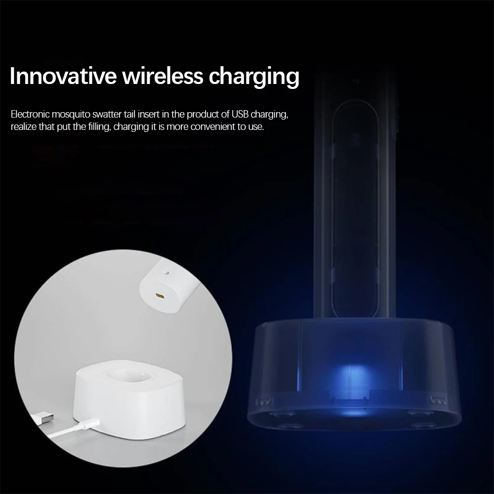 

Electric Mosquito Racket Fly Bug Zapper Racket Insects Killer Rechargeable Mosquito Swatter Kill Fly Bug For Home Accessories