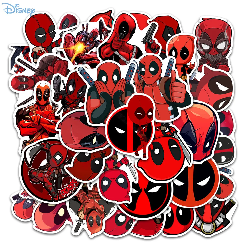 Marvel Hero наклейки Deadpool 10-50 шт. Disney Мстители холодный (Железный человек Человек-паук)