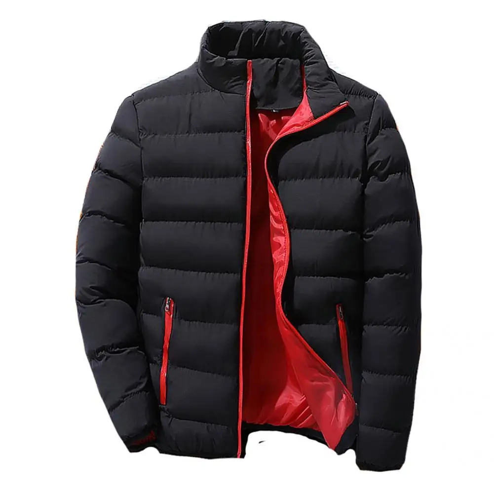 2021 New Oversize Men Down Coat Jacket Zipper Windbreak Warm Thick Cardigan Stand Collar Down Outerwear Winter