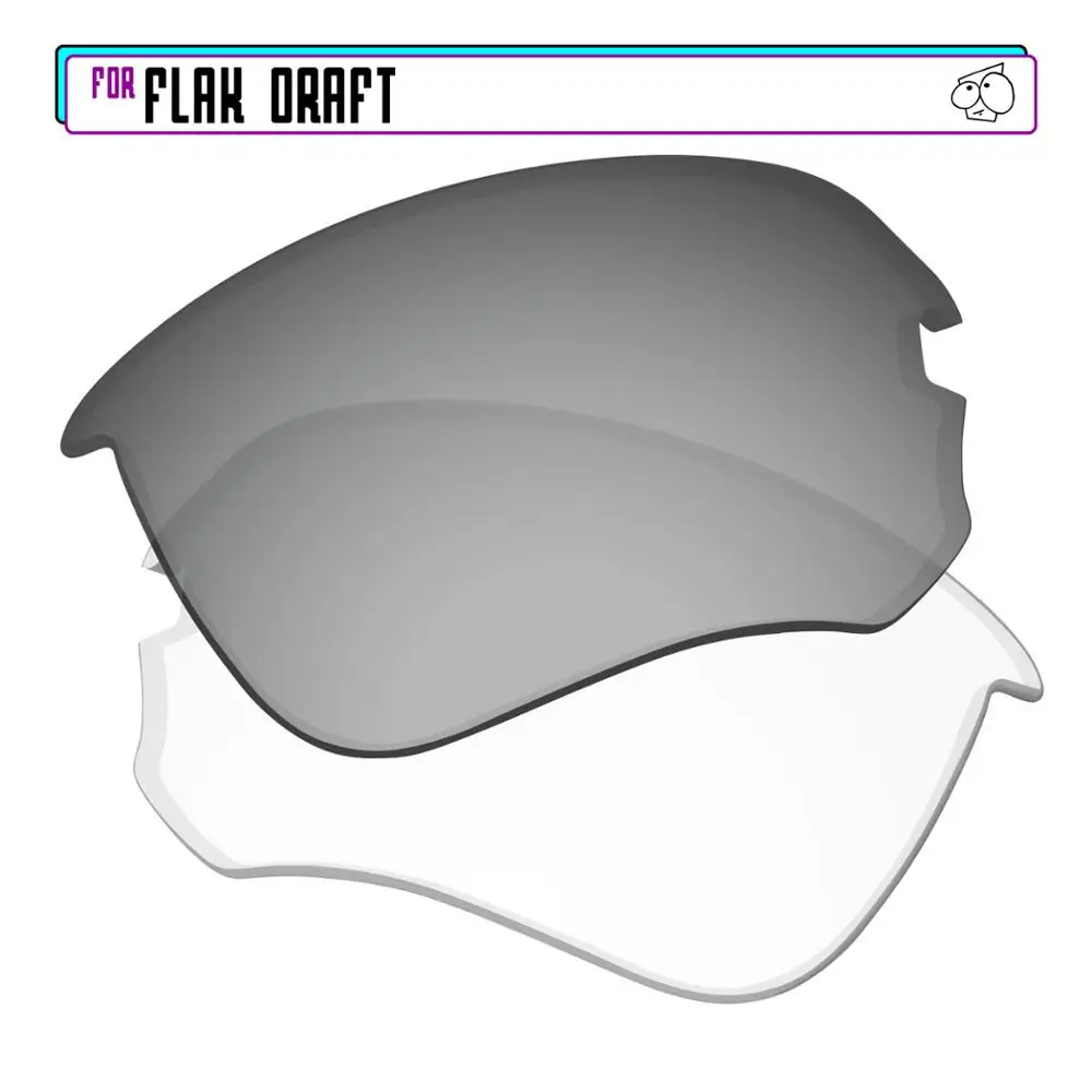 EZReplace Polarized Replacement Lenses for - Oakley Flak Draft Sunglasses - Eclipse Photochromic