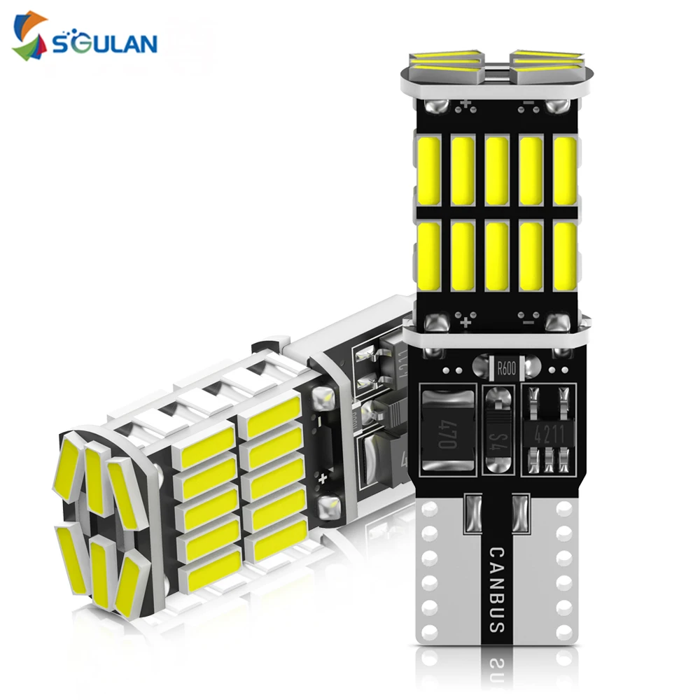 Светодиодная автомобильная лампа 4014SMD 2 шт. 12 В T10 W5W 194 для розетки автомобиля