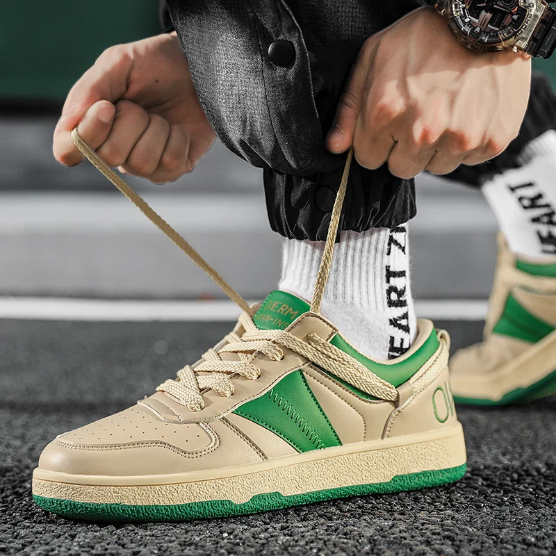 Кроссовки на плоской подошве мужские повседневная обувь для бега шнуровке