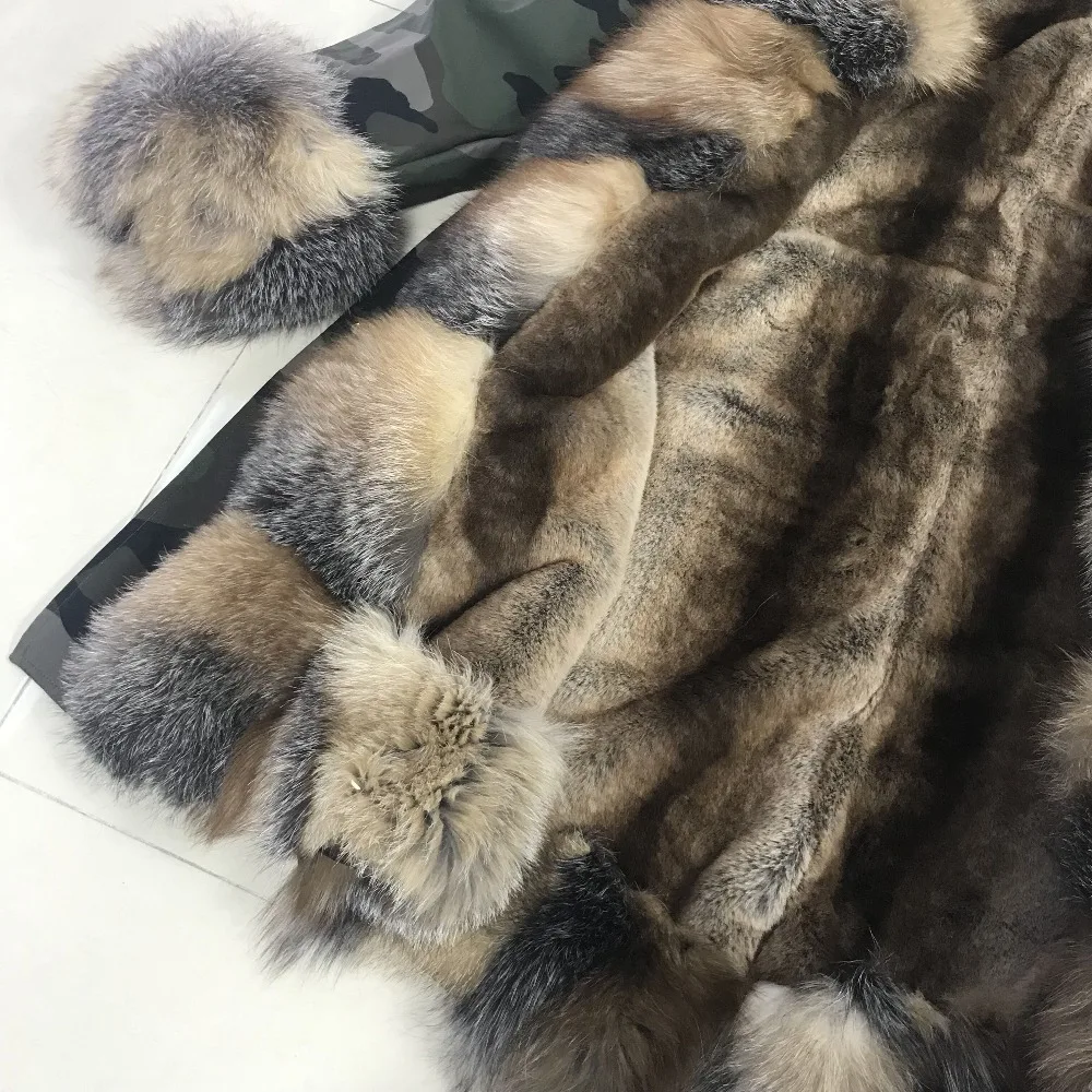 Army falge army green специальный дизайн с лисьим мехом зимняя новая коллекция меховые пальто