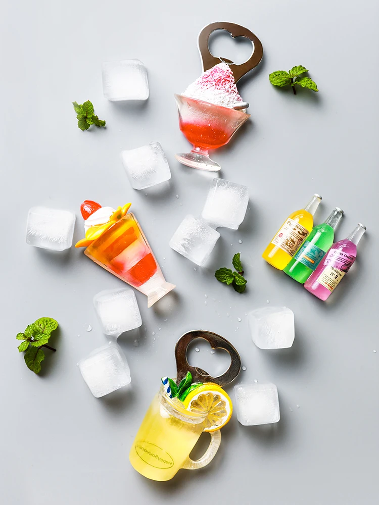 

Refrigerator Sticker and Magnet Sticker Creative Korean Magnetic Sticker Set Beer Screwdriver Refrigerator Message Post Magnet