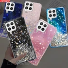 Чехол для Samsung A22, цветные блестящие звезды, мягкие чехлы для телефонов Samsung Galaxy A22, A 22, 4G, 5G A225F, A226B, силиконовый чехол-накладка