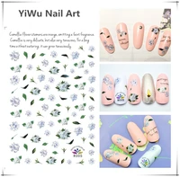 flowers thin stickers on nail foil butterfly transfer rose summer sliders for manicure nail art self adhesive decals decoration