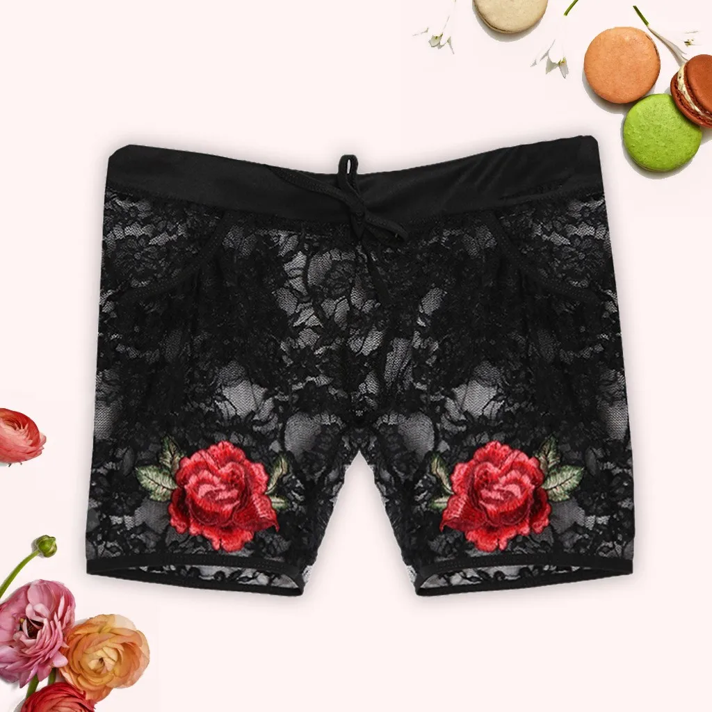 Женское кружевное нижнее белье сексуальные трусики с цветочной вышивкой
