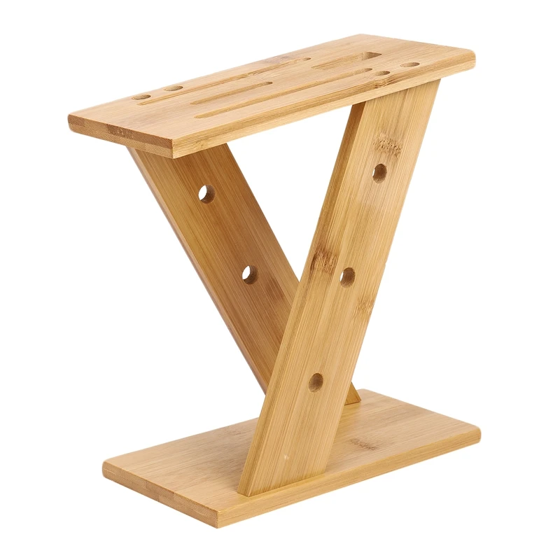 Modern Kitchen Bamboo Tool Holder Knife Rack Portable Creative Z Shape Knives Storage Wood Stand Blocks | Дом и сад