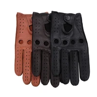 2020 new arrival luxury mens genuine leather gloves sheepskin gloves fashion men breathable driving gloves mittens for male