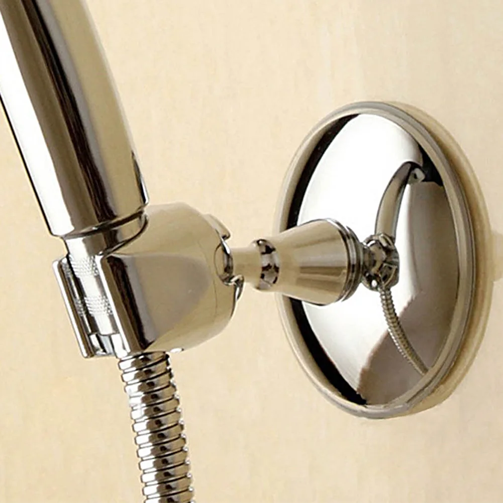 

Silver Shower Head Holder Wall Mount ABS Adjustable Rack Vacuum Portable Removable Bracket Suction Cup