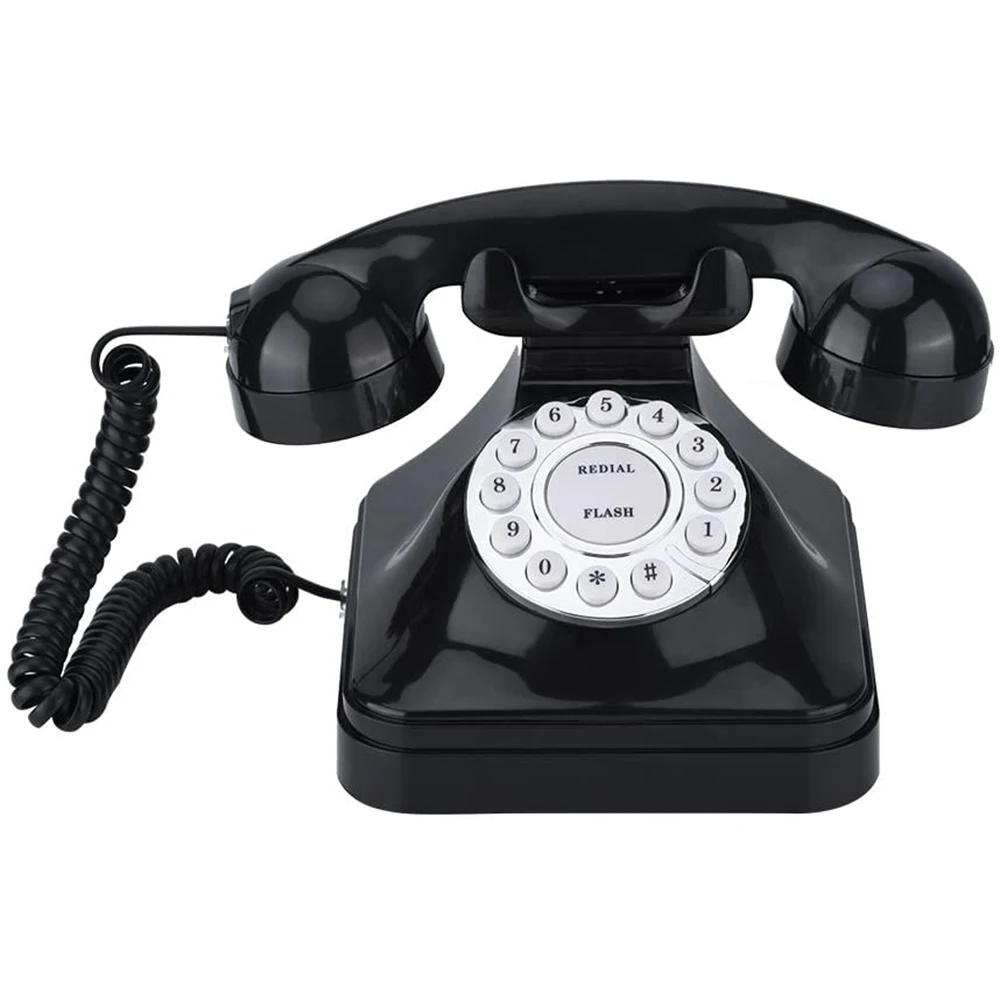 retro vintage antique telephone landline home office desktop phone retro wired landline phone telephone black free global shipping