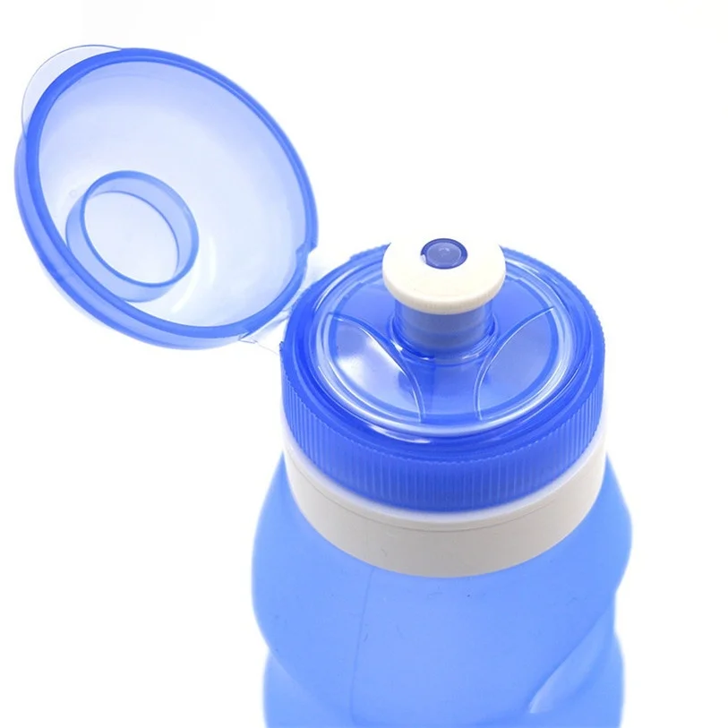 

600ml Creative Silicone Water Cup Foldable Outdoor Sports Bike Riding Portable Water Bottle Outing Travel Water Bottle