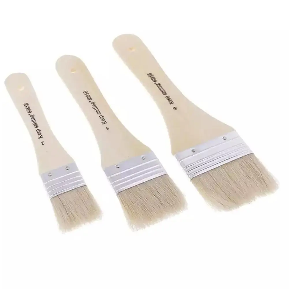 

3 Pcs Painter Painting Brush Large Varnish Brush Set Acrylic Varnish High Wall Furniture Brush Watercolor Quality Wooden Qu U5C4