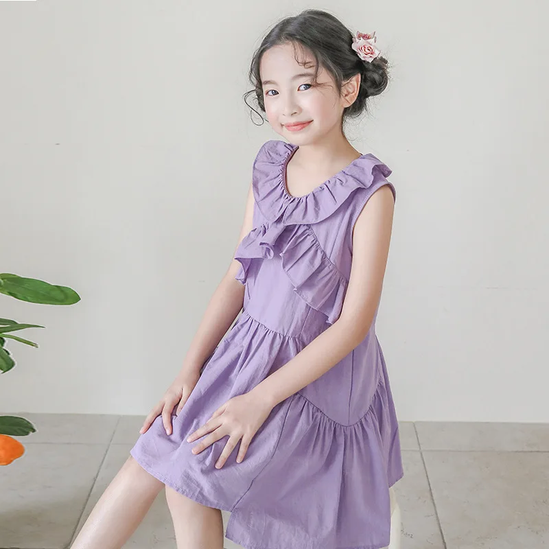 Платья для девочек летняя стильная одежда платья Vestido маленьких воротник моряка