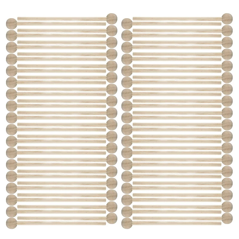 

30 Pair Wood Mallets Percussion Sticks for Energy Chime, Xylophone, Wood Block, Glockenspiel and Bells