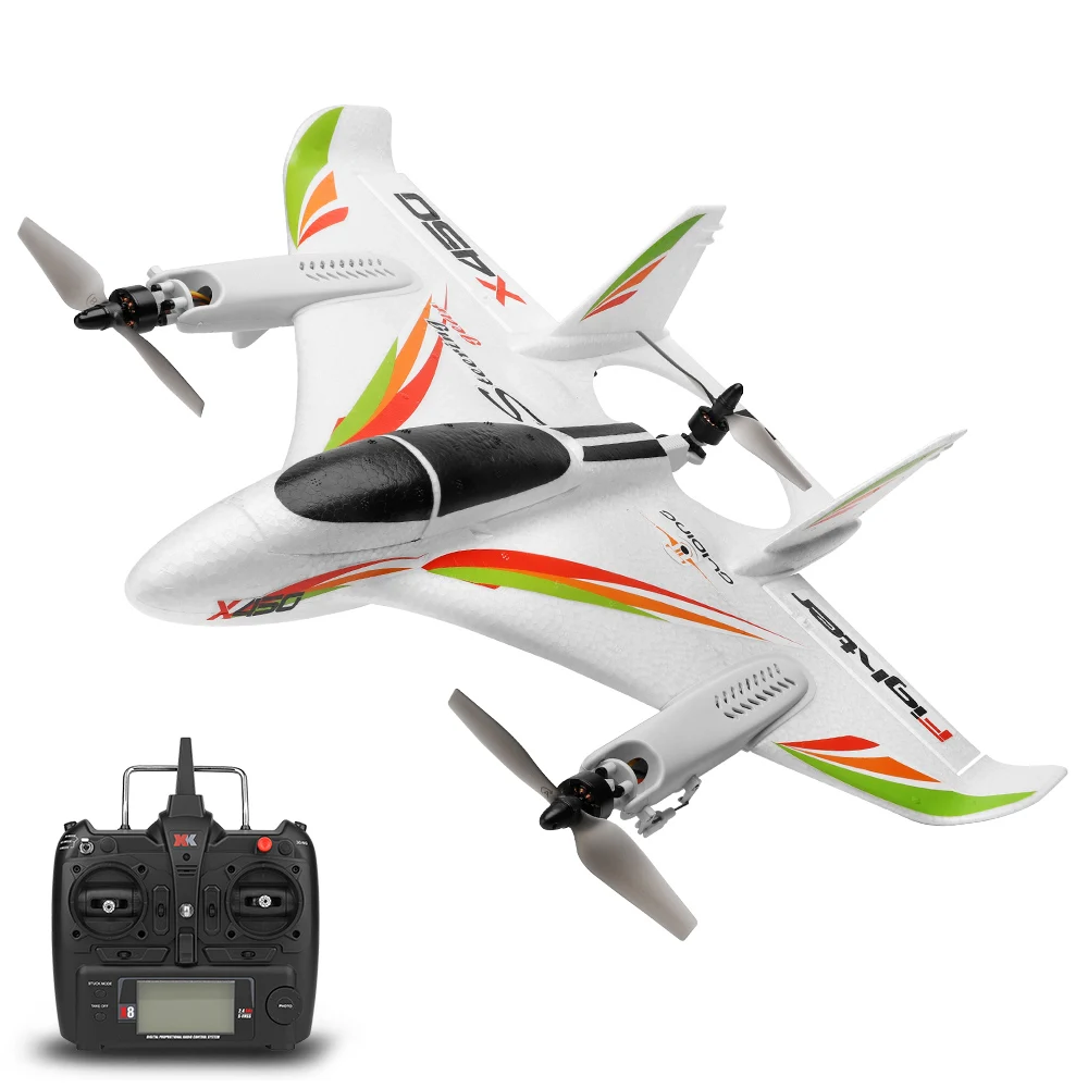 2,4G 6CH WLtoys XK X450 3D/6G RC вертикальный взлет светодиодный RC планер с фиксированными крыльями RC модель самолета RTF игрушка с дистанционным управлением