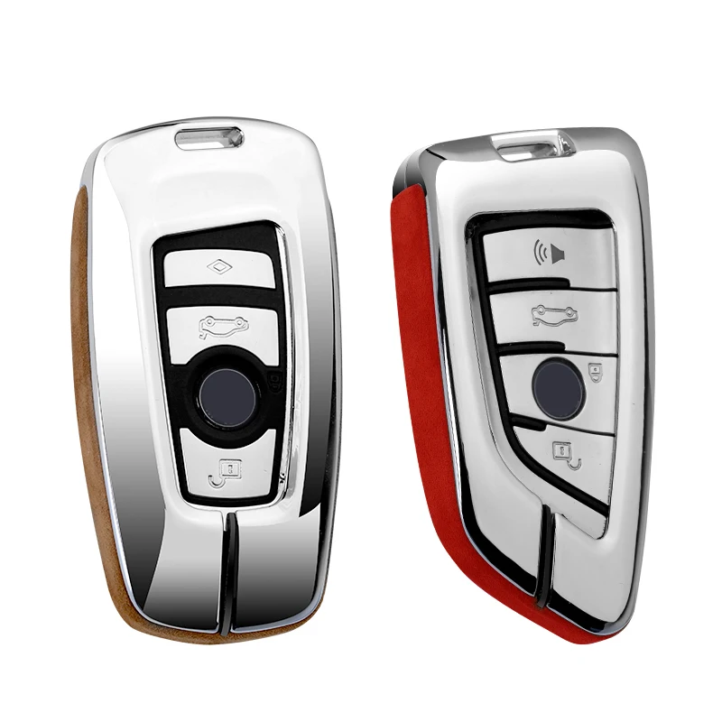 Flip fur Leather shell New Car Key Case Keychain for BMW new 1 3 4 5 6 7 series F10 F20 F30 smart buttons Accessories | Автомобили и